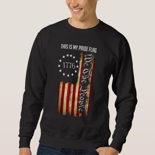 Sweatshirt This Is My Pride Flag American USA 4th of July Mem (Devant)