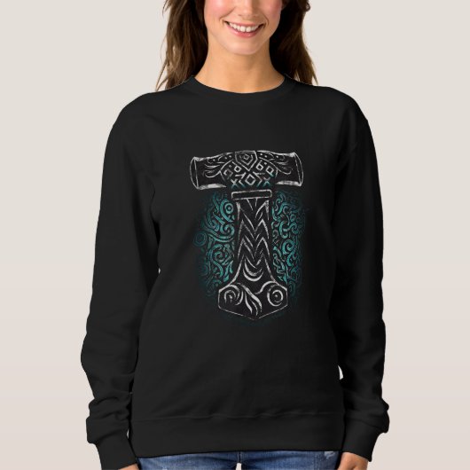 Sweatshirt Thors Hammer, viking, god, Norse mythology, Celtic (Devant)