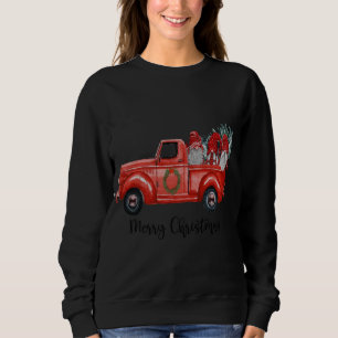 Sweatshirt Three Gnomes dans Red Truck With Merry Christmas T