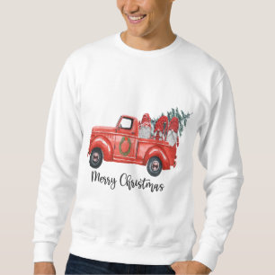Sweatshirt Three Gnomes dans Red Truck With Merry Christmas T