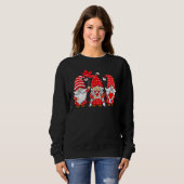 Sweatshirt Three Gnomes Holding Hearts Cute Valentines Day Gi (Devant entier)