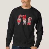 Sweatshirt Three Gnomes Holding Hearts Valentines Day (Devant)