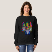 Sweatshirt Three Hippie Gnomes Peace Gnome  Retro Tie Diy (Devant entier)