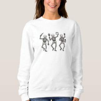 Sweatshirt Three Nurse Skeletons Halloween Design | Funny Spo