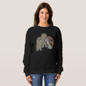 Sweatshirt Three Owls Detailed Vector In Nouveau Style 1 (Devant entier)