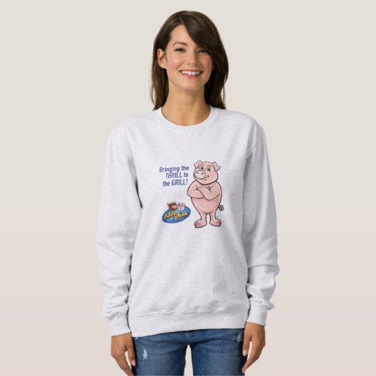 Sweatshirt "Thrill Grill" Rose de base pour femmes (Devant entier)