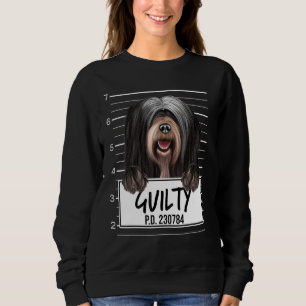 Sweatshirt Tibétain Terrier Mugshot Chien coupable