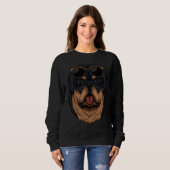 Sweatshirt Tibetan mastiff eyeglasses  dog (Devant entier)