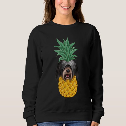 Sweatshirt Tibetan Terrier Pineapple Dog (Devant)