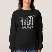 Sweatshirt Tic d'Halloween ou typographie de traitement (Devant)