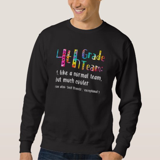 Sweatshirt Tie Dye Équipe 4e année 4e année Enseignant et élè (Devant)