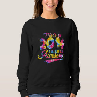 Sweatshirt Tie Dye Fabriqué En 2014 8 Ans D'Être Étonnant 8 B