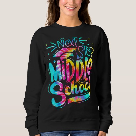 Sweatshirt Tie Dye Next Stop (Devant)