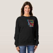 Sweatshirt Tie Dye Office Aide Squad Pocket Office Administra (Devant entier)