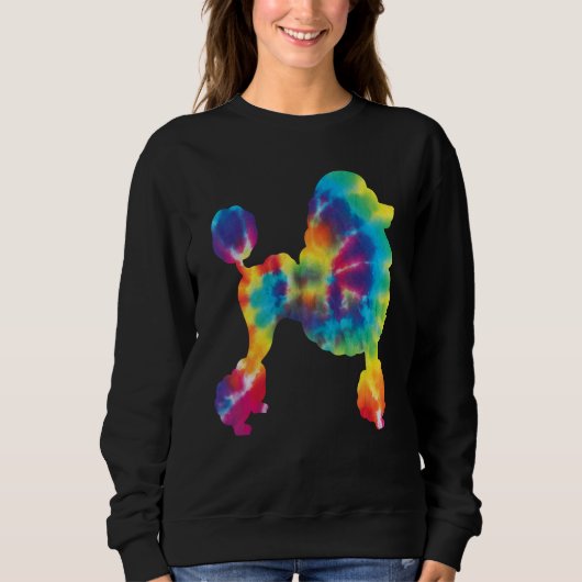 Sweatshirt Tie Dye Poodle  Canine Dog  Pet Trainer Breeder (Devant)