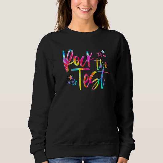 Sweatshirt Tie Dye Rock L'Enseignant du jour de test (Devant)