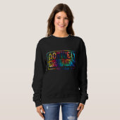 Sweatshirt Tie Dye Surveillance Active Comme Un Enseignant Am (Devant entier)