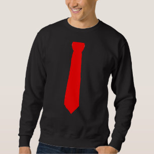 Sweatshirt Tie Rouge Fun Noir Nouveauté Hommes