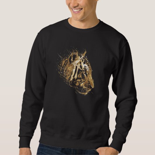 Sweatshirt Tiger Animal Motif Wild Cats Wilderness Ca Naturel (Devant)