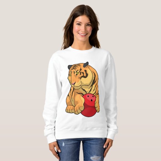 Sweatshirt Tiger Bowling Bowling boule (Devant entier)