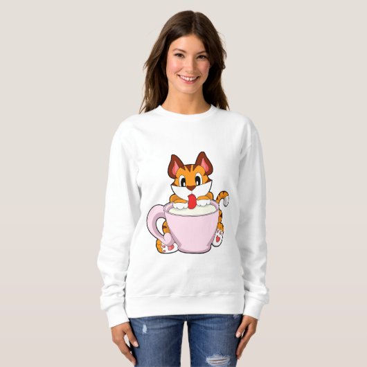 Sweatshirt Tiger chat avec la coupe de lait.PNG (Devant entier)