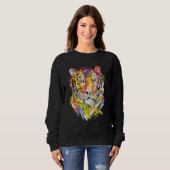 Sweatshirt Tiger colourful animal art animal lovers (Devant entier)