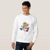 Sweatshirt Tiger comme pilote dans l'avion (Devant entier)