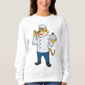 Sweatshirt Tiger Cook Chef hat Platter (Devant)