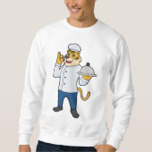 Sweatshirt Tiger Cook Chef hat Platter (Devant)