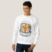Sweatshirt Tiger en astronaute avec casque (Devant entier)