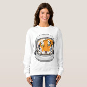 Sweatshirt Tiger en astronaute avec casque (Devant entier)