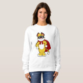 Sweatshirt Tiger en héros avec Masque et Cap (Devant entier)