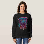 Sweatshirt Tiger Face Retro Tiger Head Tiger Wild Cat tendanc (Devant entier)