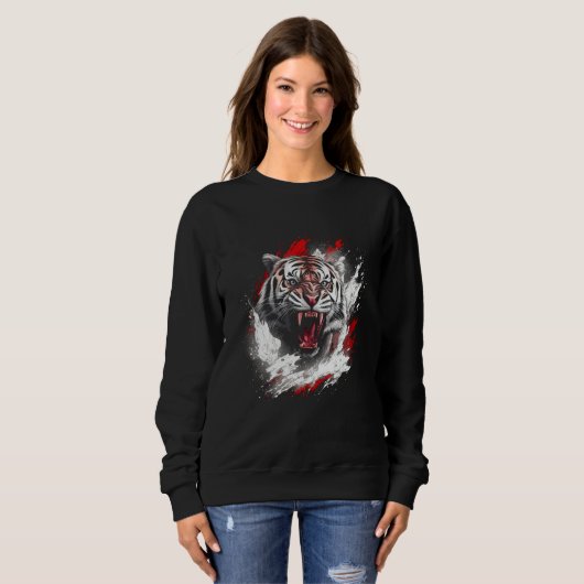 Sweatshirt Tiger  for real cat fans (Devant entier)