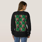 Sweatshirt Tiger Head Pattern Design Green  (Dos entier)