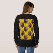 Sweatshirt Tiger Head Pattern Design Yellow  (Dos entier)