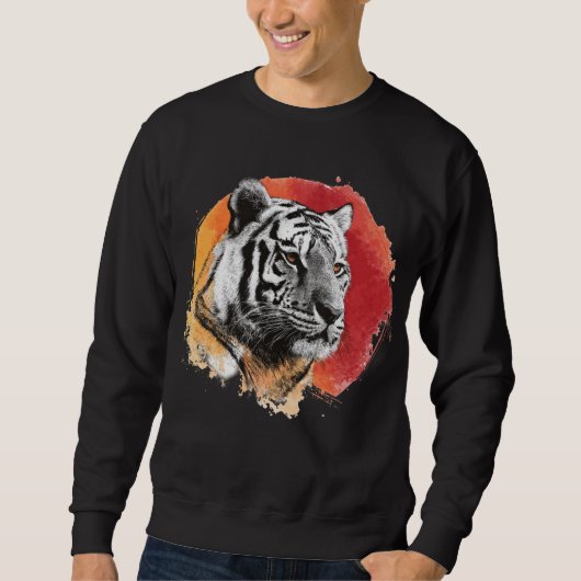 Sweatshirt Tiger symbol of courage. (Devant)