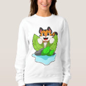 Sweatshirt Tigre à la chasse (Devant)