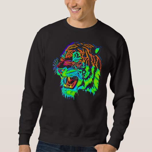 Sweatshirt Tigre arc-en-ciel (Devant)