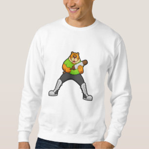 Sweatshirt Tigre au cricket avec batte de cricket