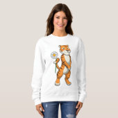 Sweatshirt Tigre avec Daisy Flower (Devant entier)