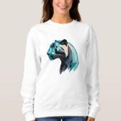 Sweatshirt Tigre avec design Lowpoly (Devant)