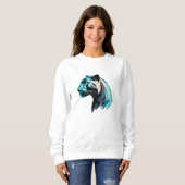 Sweatshirt Tigre avec design Lowpoly (Devant entier)