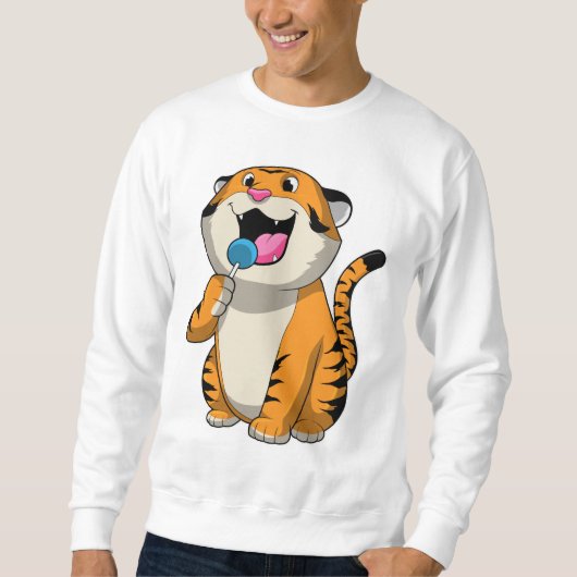 Sweatshirt Tigre avec Lollipop (Devant)