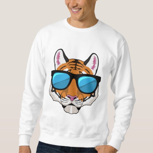 Sweatshirt Tigre avec lunettes de soleil (Devant)