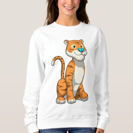 Sweatshirt Tigre avec papillon (Devant)
