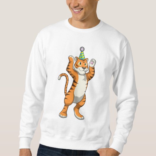 Sweatshirt Tigre avec parti casquette (Devant)