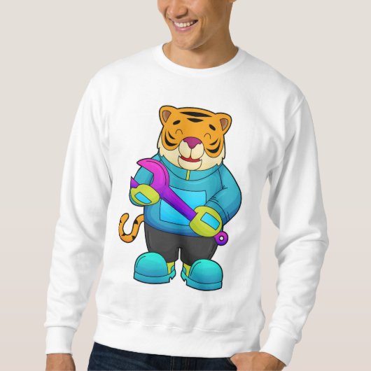 Sweatshirt Tigre comme mécanique avec clé (Devant)