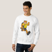 Sweatshirt Tigre en marche avec sac à dos (Devant entier)