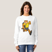 Sweatshirt Tigre en marche avec sac à dos (Devant entier)